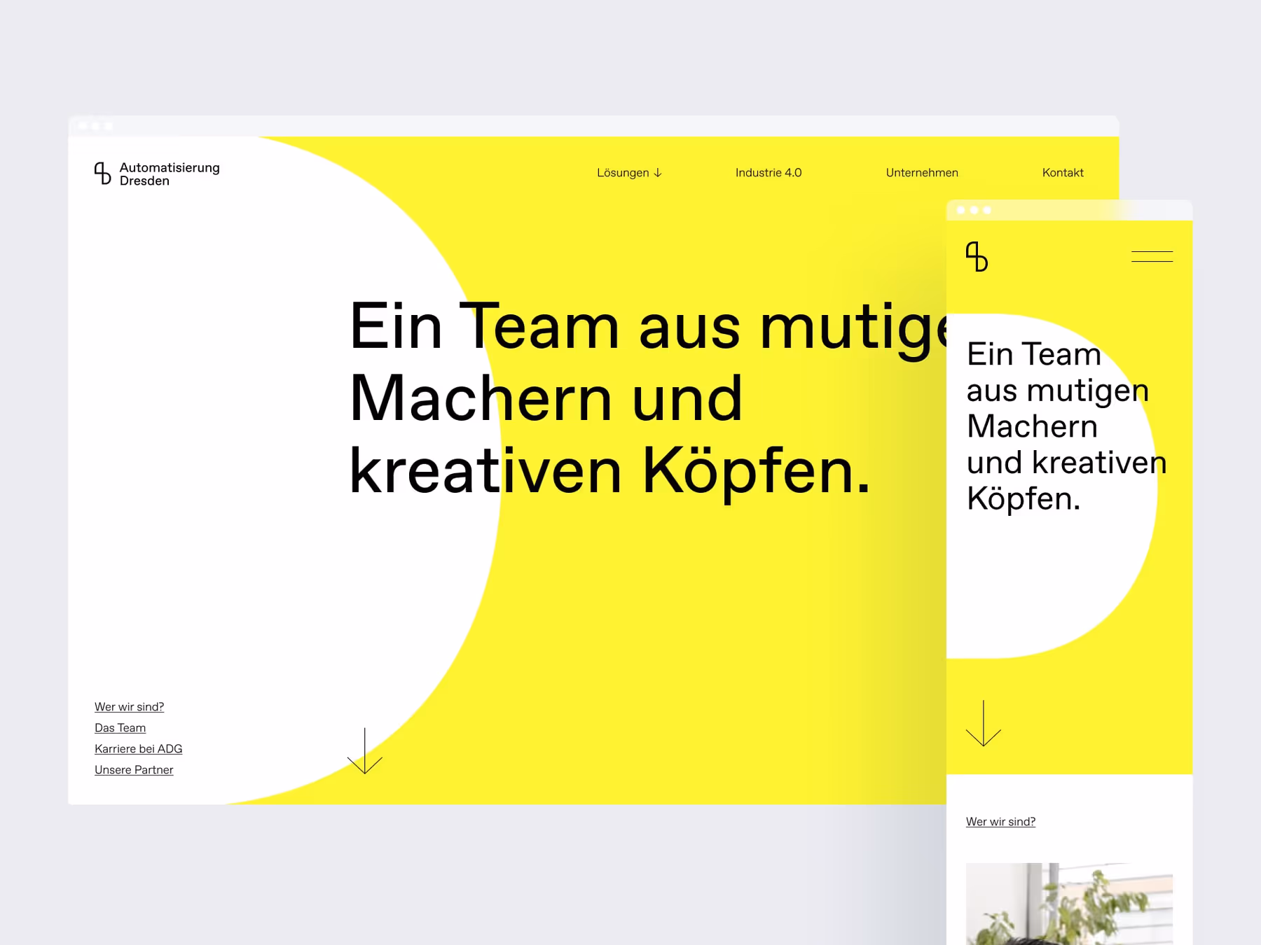 Screenshot of the news section of the website