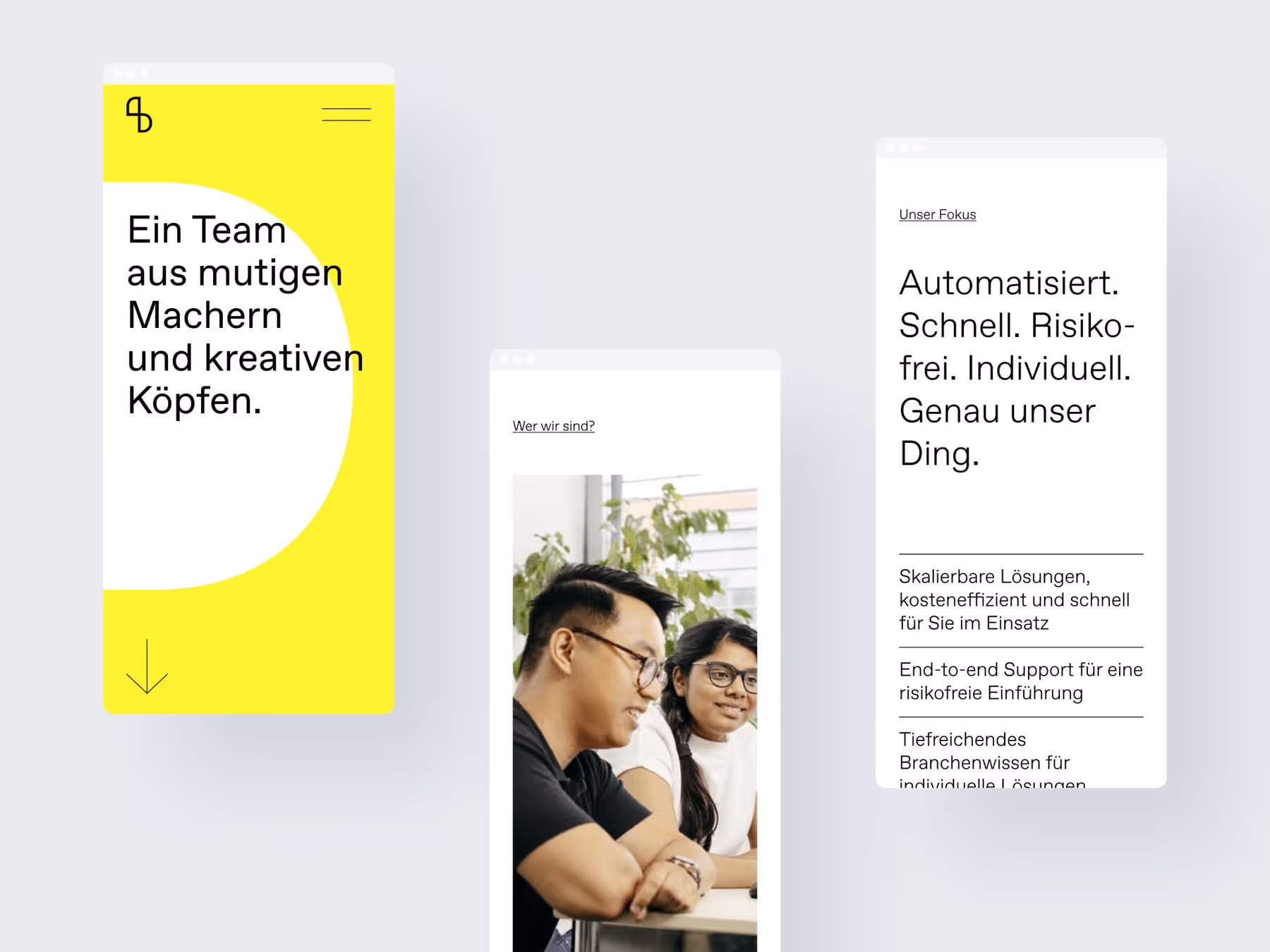 Screenshot of a film evening announcement on the website