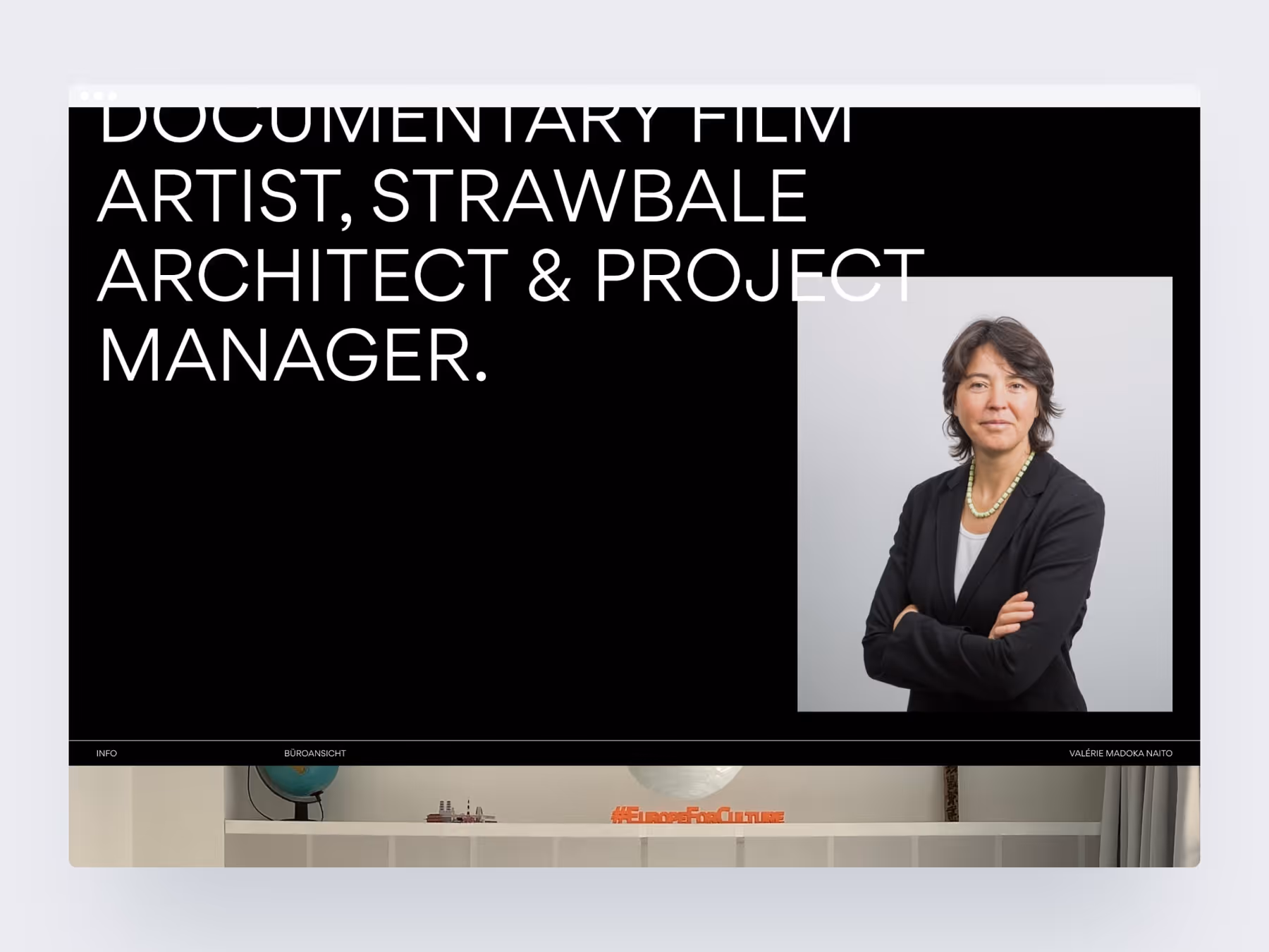 Screenshot of a film evening announcement on the website