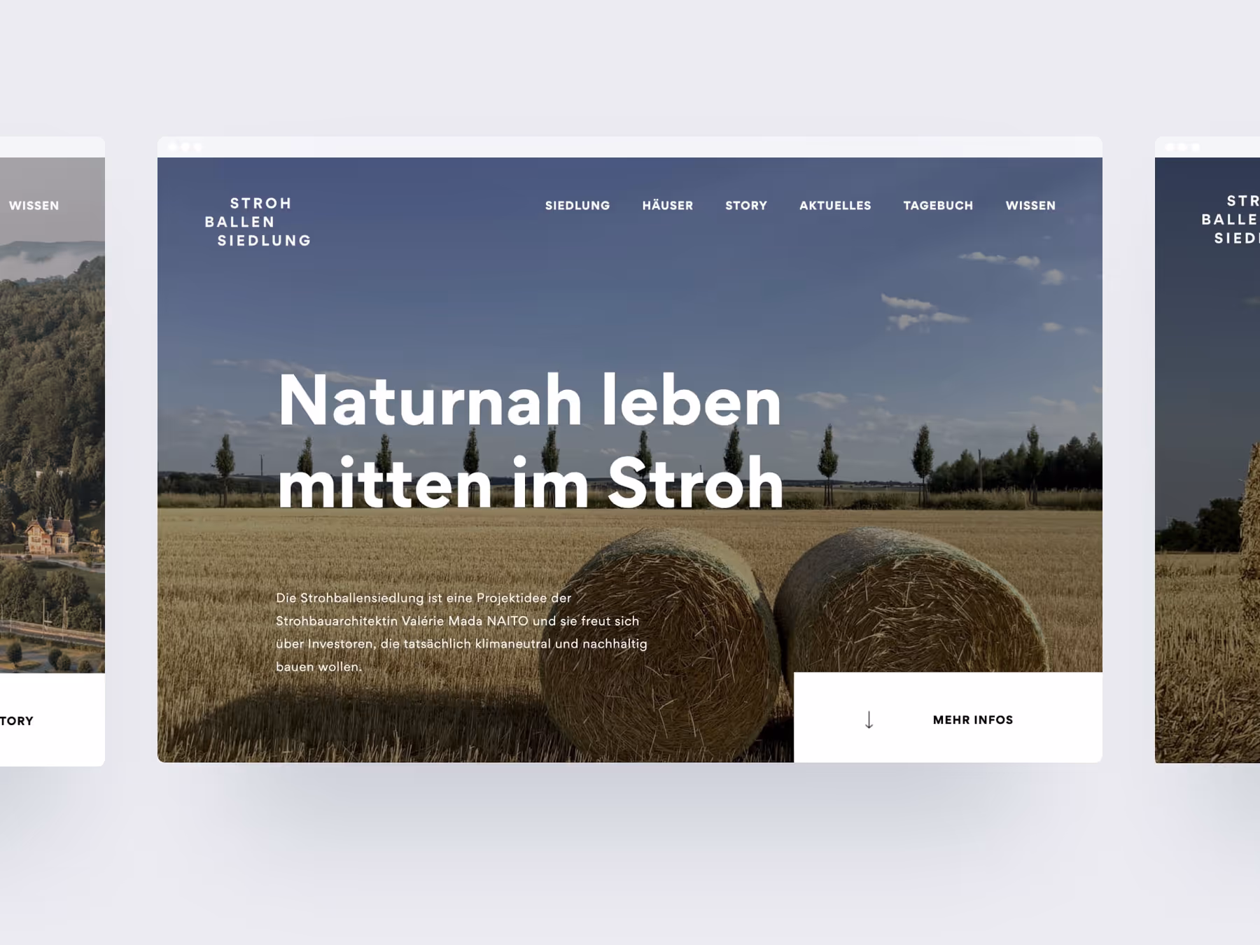 Screenshot of a film evening announcement on the website