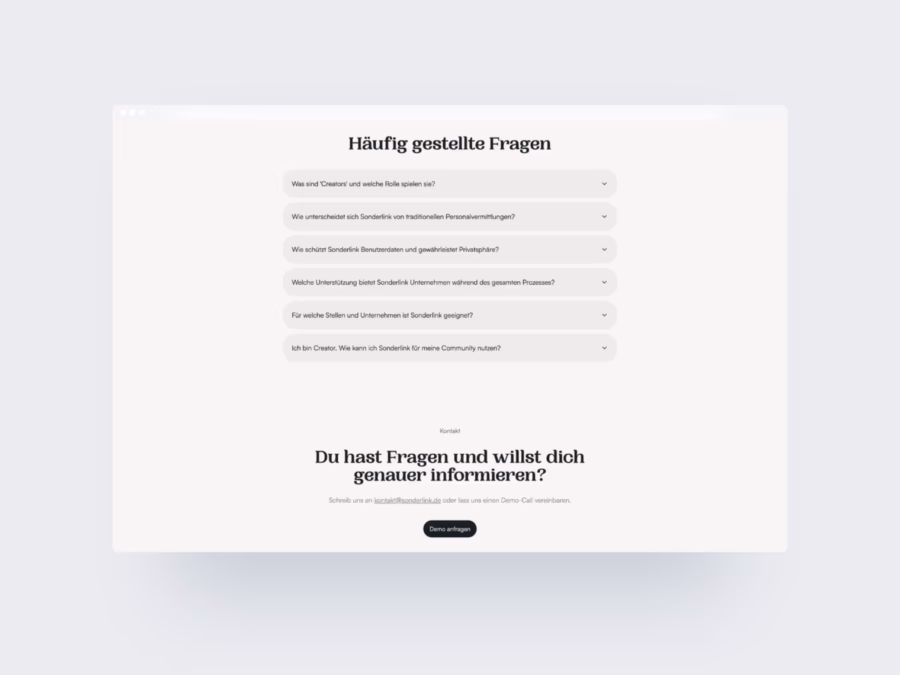 Screenshot of a film evening announcement on the website