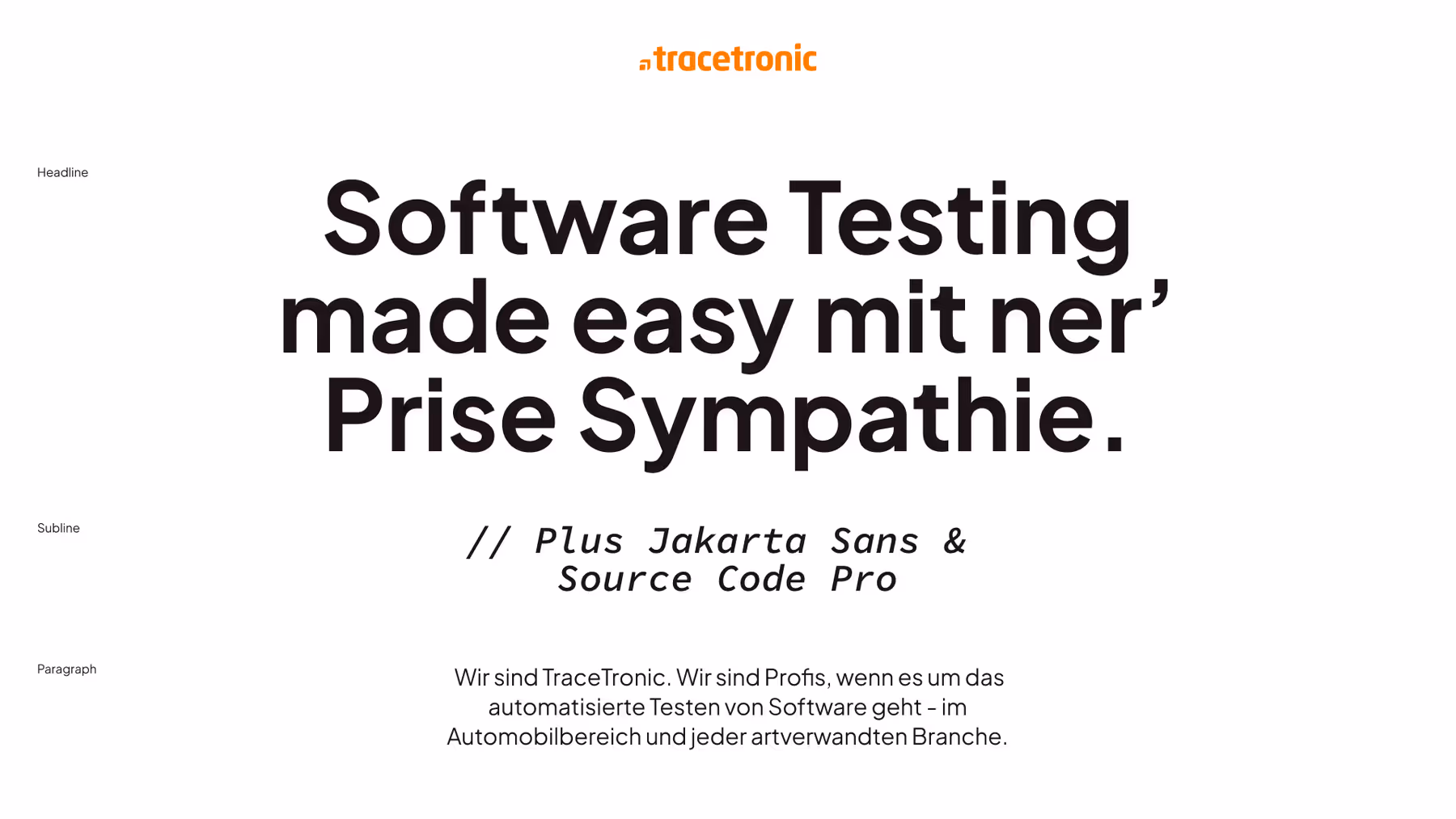 Screenshot of the news section of the website